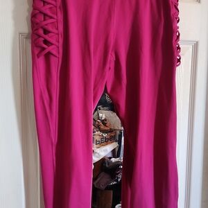 All in Motion Women's Fuchsia Leggings with Side Lace